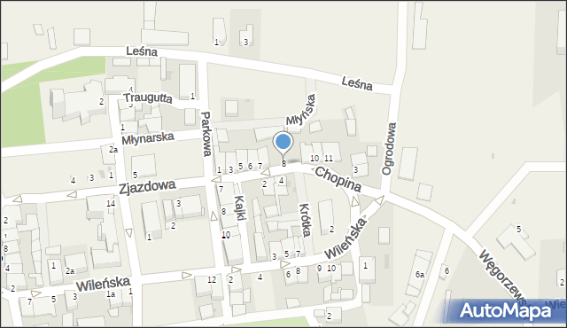 Srokowo, Chopina Fryderyka, 8, mapa Srokowo