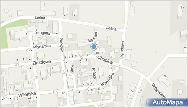 Srokowo, Chopina Fryderyka, 9, mapa Srokowo
