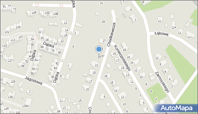 Stalowa Wola, Chodkiewicza Jana Karola, hetm., 23, mapa Stalowa Wola