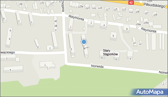 Stąporków, Chopina Fryderyka, 3a, mapa Stąporków