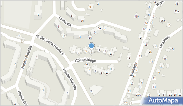 Starachowice, Chłopickiego Józefa, gen., 7, mapa Starachowic