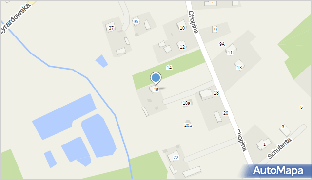 Stare Budy, Chopina Fryderyka, 16, mapa Stare Budy