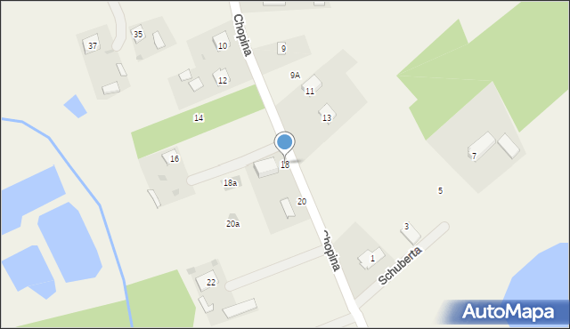 Stare Budy, Chopina Fryderyka, 18, mapa Stare Budy