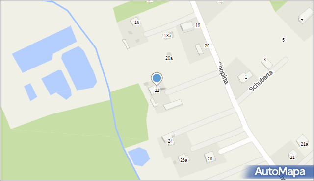 Stare Budy, Chopina Fryderyka, 22, mapa Stare Budy