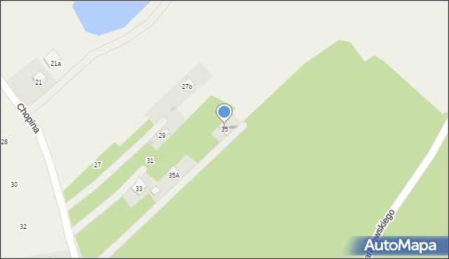 Stare Budy, Chopina Fryderyka, 35, mapa Stare Budy