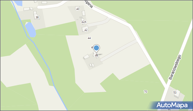 Stare Budy, Chopina Fryderyka, 48, mapa Stare Budy