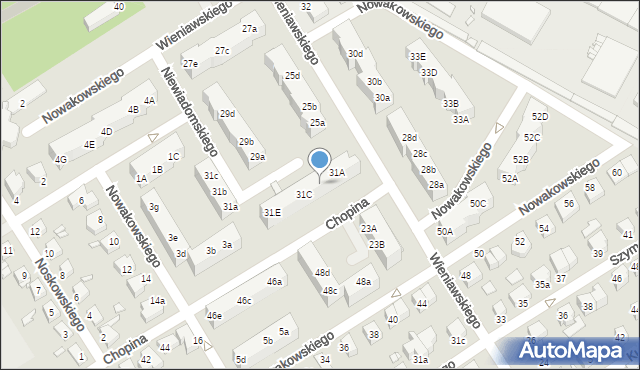 Stargard, Chopina Fryderyka, 31B, mapa Stargard
