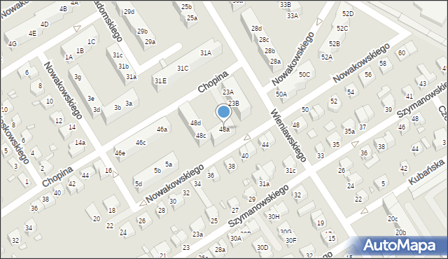 Stargard, Chopina Fryderyka, 48a, mapa Stargard