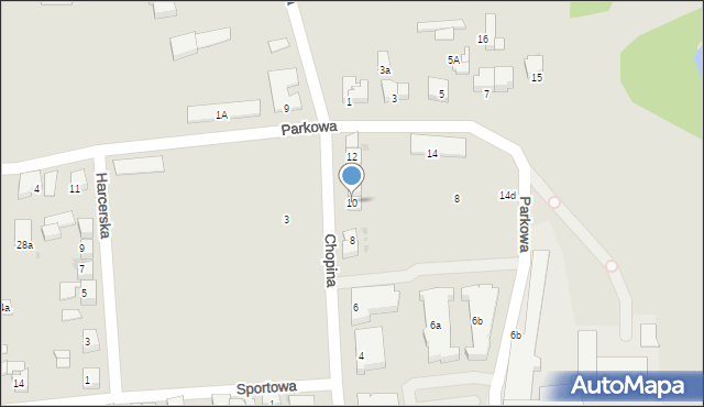 Starogard Gdański, Chopina Fryderyka, 10, mapa Starogard Gdański