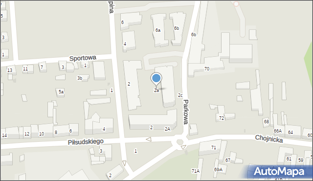 Starogard Gdański, Chopina Fryderyka, 2a, mapa Starogard Gdański