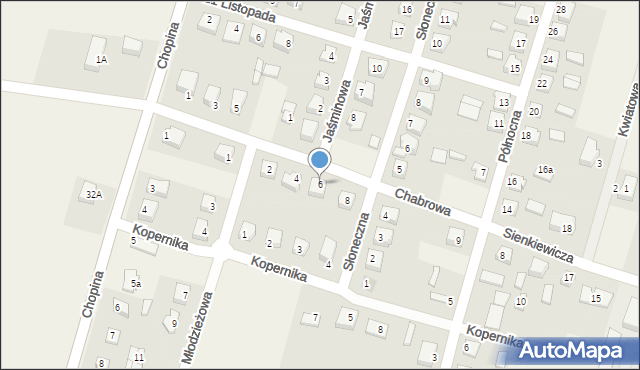 Staroźreby, Chabrowa, 6, mapa Staroźreby