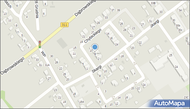 Stęszew, Chybickiego Wawrzyńca, ks., 6, mapa Stęszew