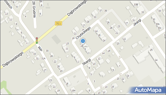 Stęszew, Chybickiego Wawrzyńca, ks., 8, mapa Stęszew