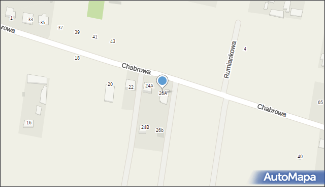 Stok Lacki-Folwark, Chabrowa, 26A, mapa Stok Lacki-Folwark