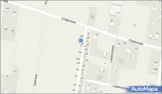 Stok Lacki-Folwark, Chabrowa, 40d, mapa Stok Lacki-Folwark