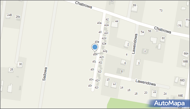 Stok Lacki-Folwark, Chabrowa, 40h, mapa Stok Lacki-Folwark