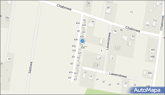 Stok Lacki-Folwark, Chabrowa, 42g, mapa Stok Lacki-Folwark