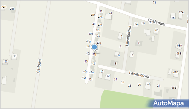 Stok Lacki-Folwark, Chabrowa, 42j, mapa Stok Lacki-Folwark