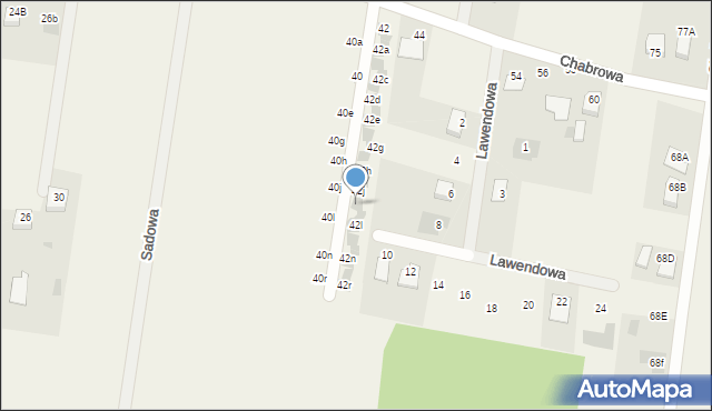 Stok Lacki-Folwark, Chabrowa, 42k, mapa Stok Lacki-Folwark