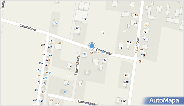 Stok Lacki-Folwark, Chabrowa, 56, mapa Stok Lacki-Folwark