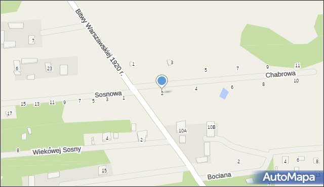Strachów, Chabrowa, 2, mapa Strachów
