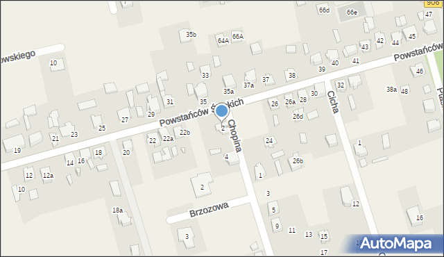 Strzebiń, Chopina Fryderyka, 2, mapa Strzebiń