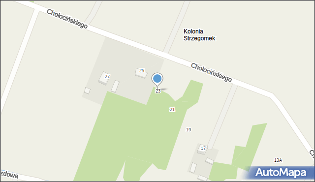 Strzegomek, Chołocińskiego Jana, inż., 23, mapa Strzegomek