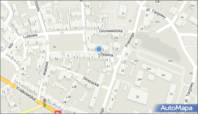 Strzelce Opolskie, Chopina Fryderyka, 4, mapa Strzelce Opolskie