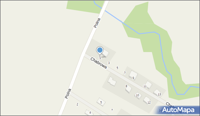 Strzelinko, Chabrowa, 1, mapa Strzelinko