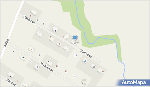 Strzelinko, Chabrowa, 13, mapa Strzelinko