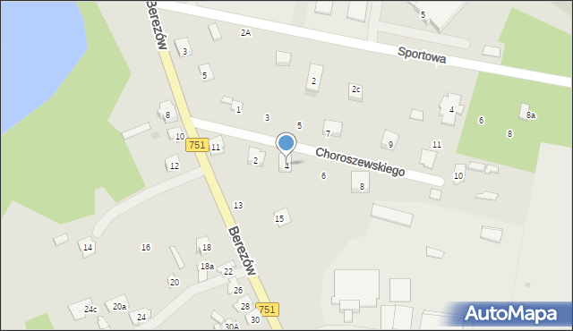 Suchedniów, Choroszewskiego Wincentego, inż., 4, mapa Suchedniów