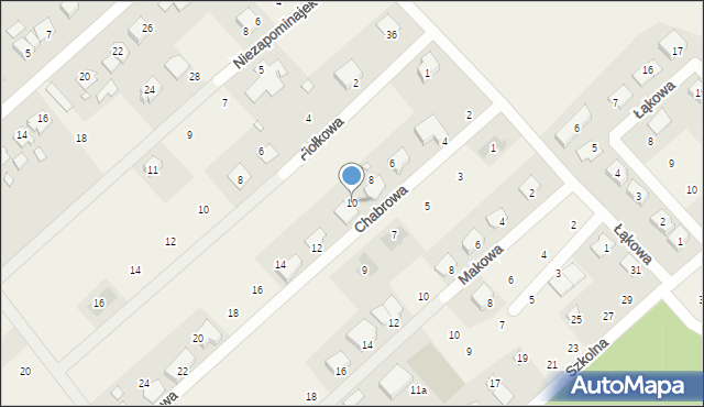 Suchy Bór, Chabrowa, 10, mapa Suchy Bór