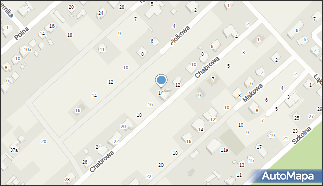 Suchy Bór, Chabrowa, 14, mapa Suchy Bór