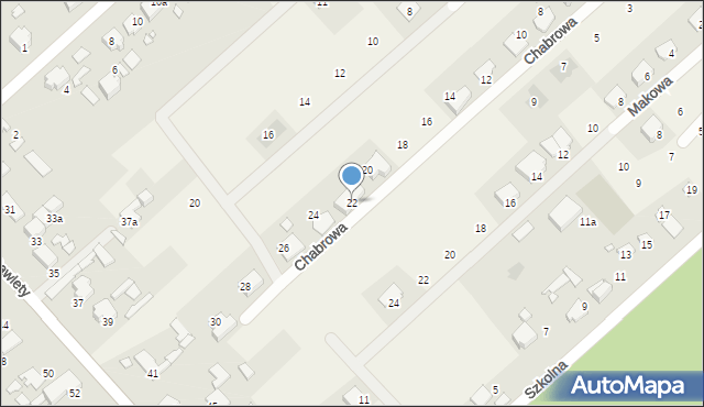Suchy Bór, Chabrowa, 22, mapa Suchy Bór