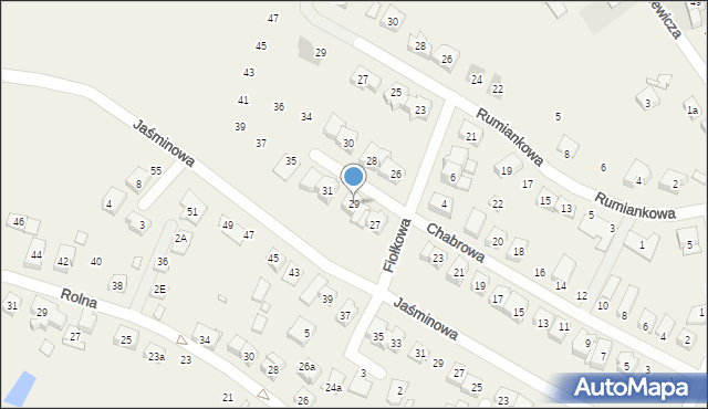 Suchy Las, Chabrowa, 29, mapa Suchy Las