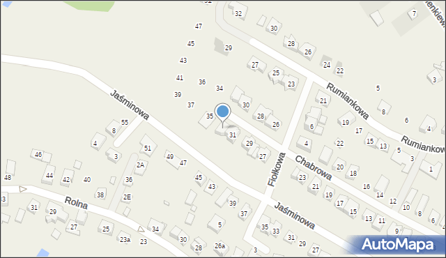 Suchy Las, Chabrowa, 33, mapa Suchy Las