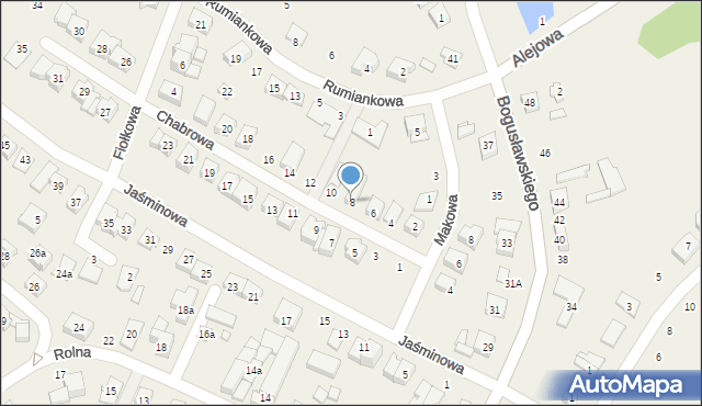 Suchy Las, Chabrowa, 8, mapa Suchy Las