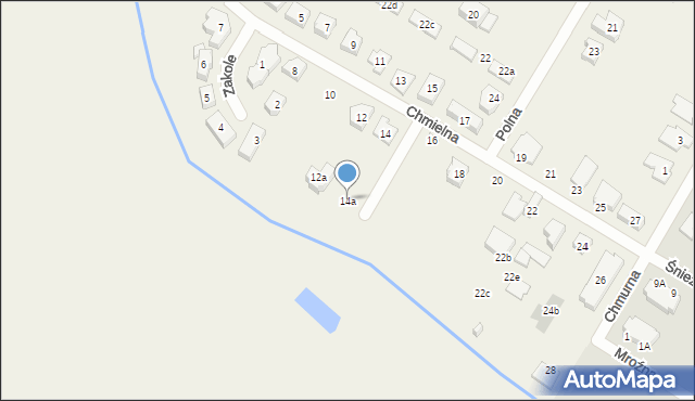 Suchy Las, Chmielna, 14a, mapa Suchy Las