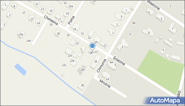 Suchy Las, Chmielna, 24a, mapa Suchy Las