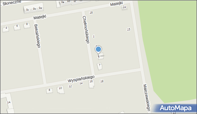 Sulęcin, Chełmońskiego Józefa, 5, mapa Sulęcin