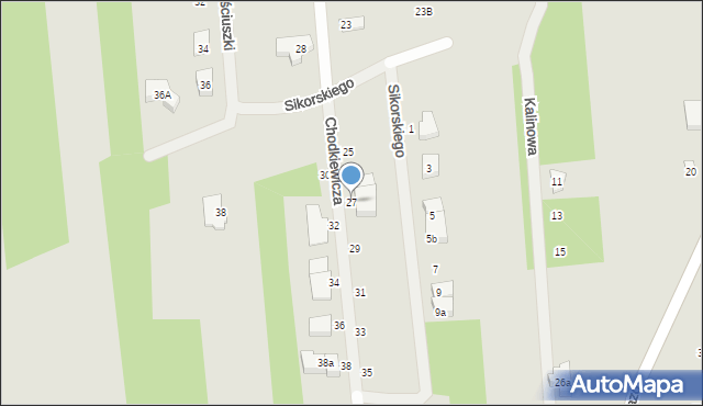 Sulejówek, Chodkiewicza, 27, mapa Sulejówek