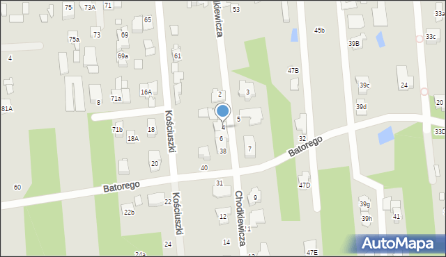 Sulejówek, Chodkiewicza, 4, mapa Sulejówek