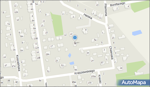 Sulejówek, Chełmska, 5B, mapa Sulejówek