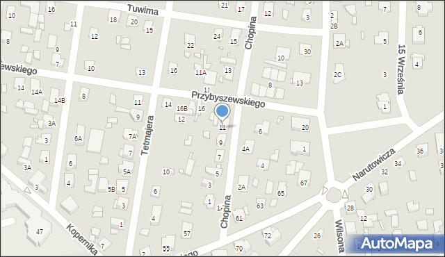 Sulejówek, Chopina Fryderyka, 11, mapa Sulejówek