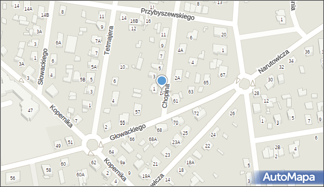 Sulejówek, Chopina Fryderyka, 1A, mapa Sulejówek