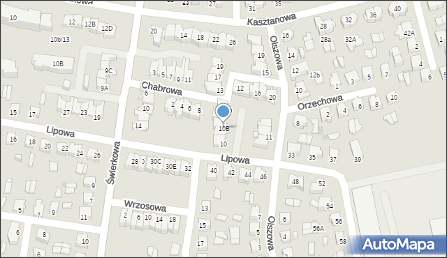 Suwałki, Chabrowa, 10B, mapa Suwałk