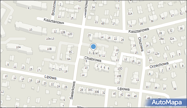 Suwałki, Chabrowa, 5, mapa Suwałk