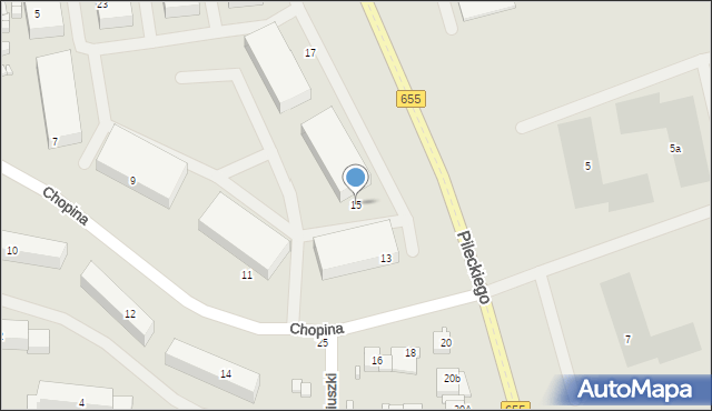 Suwałki, Chopina Fryderyka, 15, mapa Suwałk