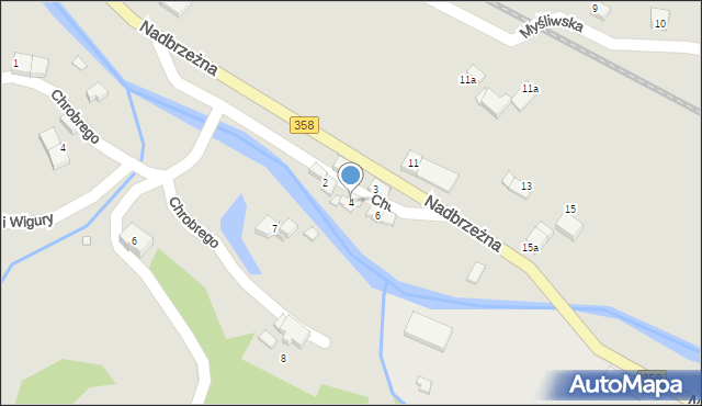 Świeradów-Zdrój, Chopina Fryderyka, 4, mapa Świeradów-Zdrój