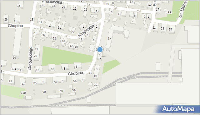 Świętochłowice, Chopina Fryderyka, 1, mapa Świętochłowice